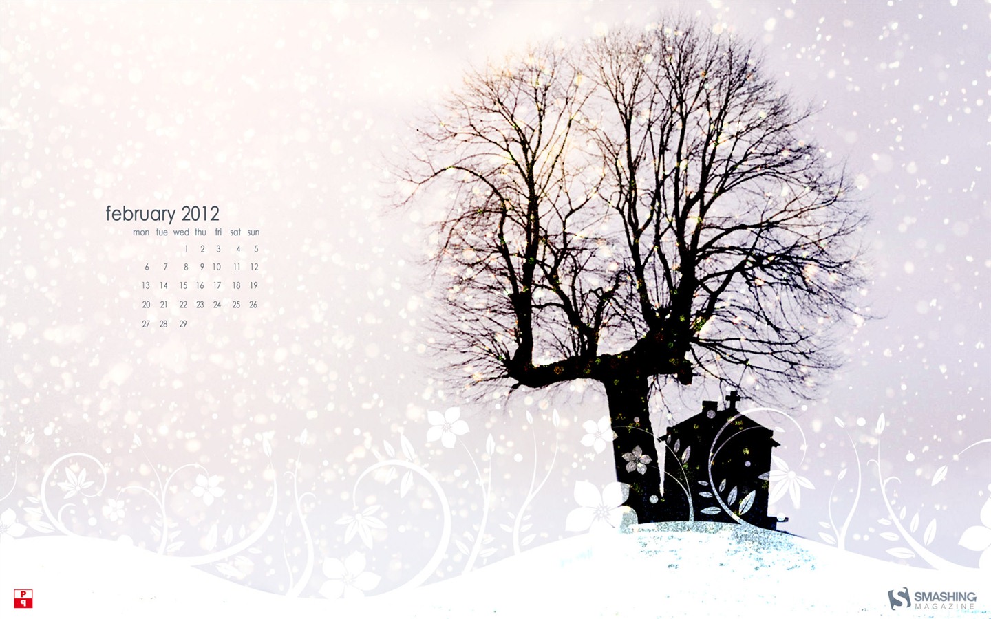Februar 2012 Kalender Wallpaper (2) #15 - 1440x900