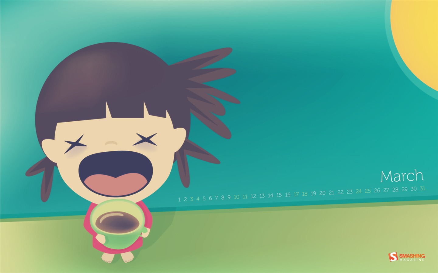 2012年3月カレンダー壁紙 #6 - 1440x900