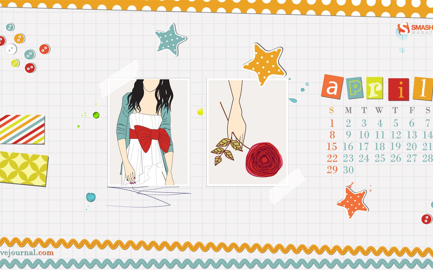 April 2012 Kalender Wallpaper (2) #6 - 1440x900