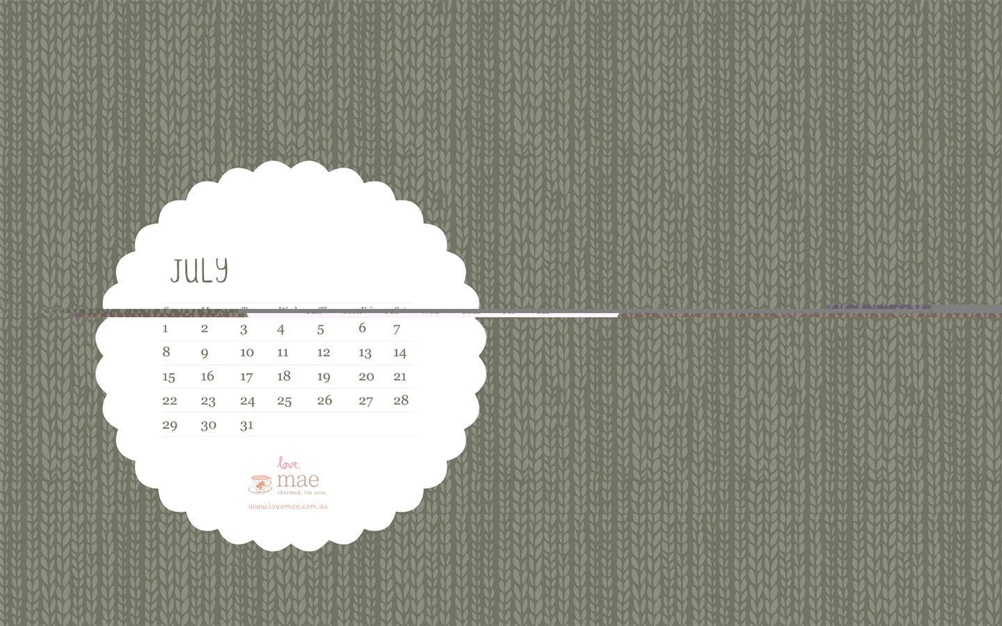 Července 2012 Kalendář Tapety na plochu (1) #2 - 1440x900