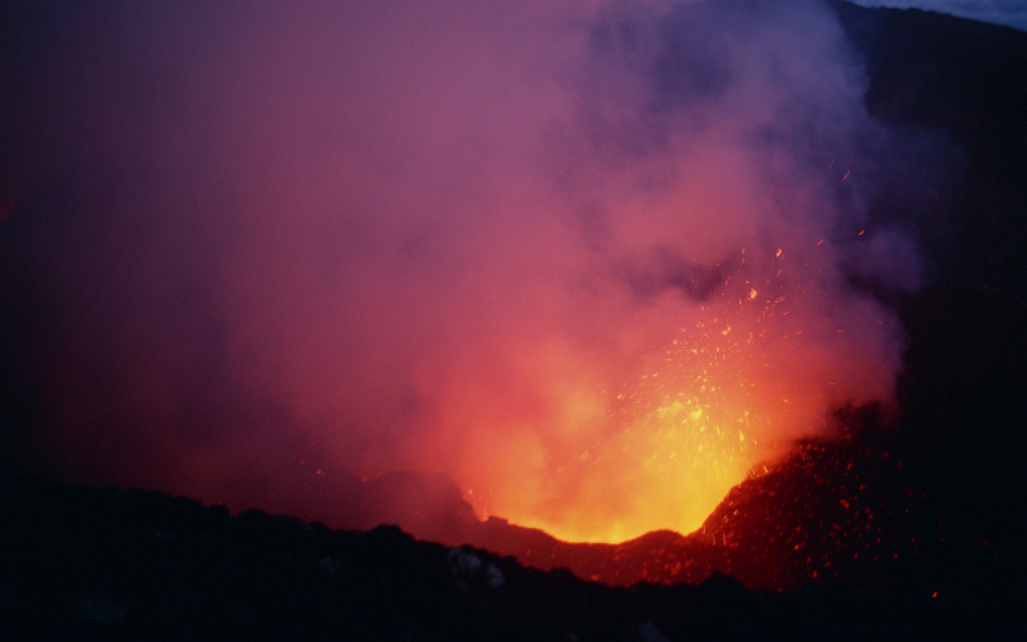 壮大な風景の壁紙の火山噴火 #12 - 1440x900