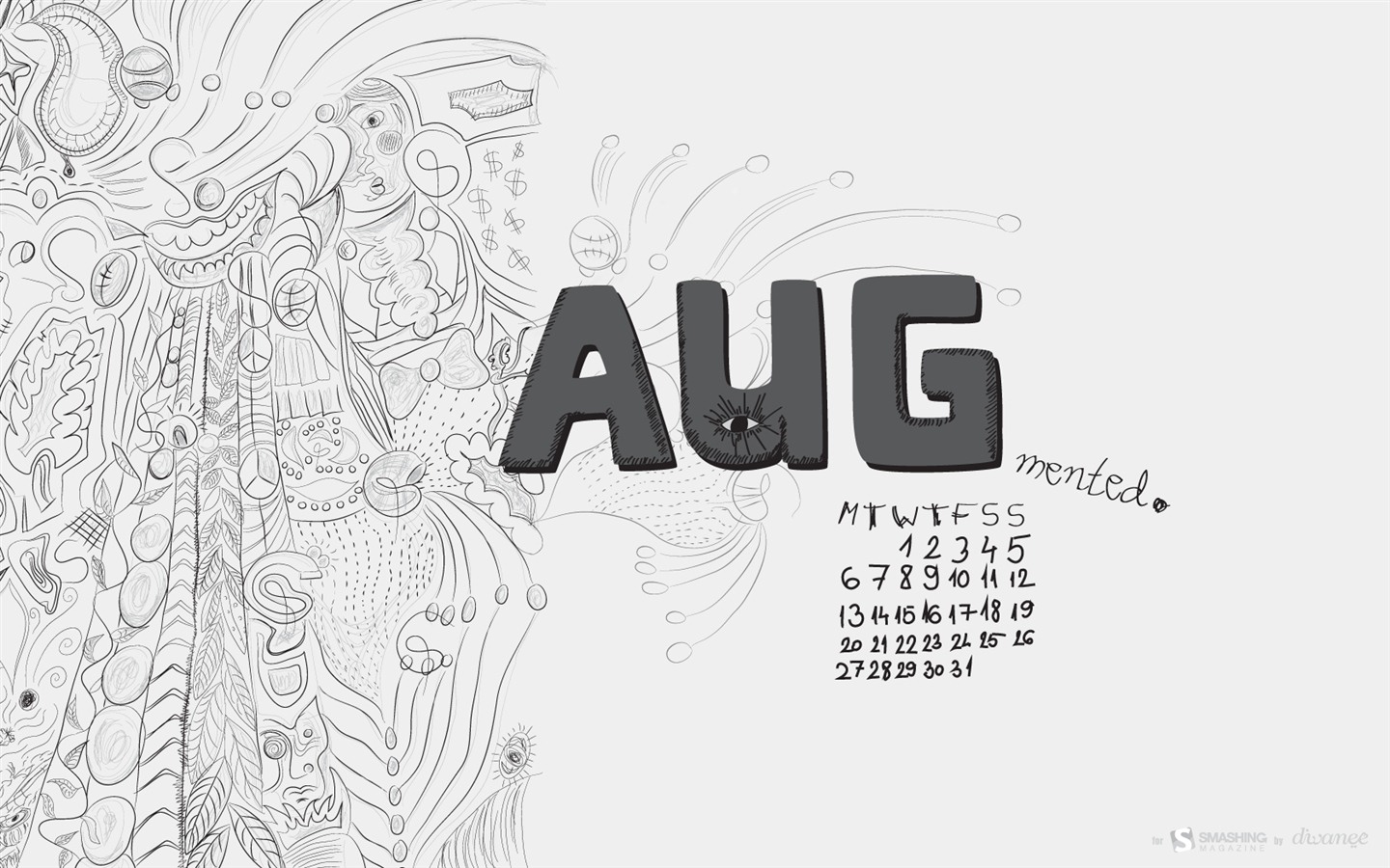 2012年8月 月曆壁紙(一) #11 - 1440x900