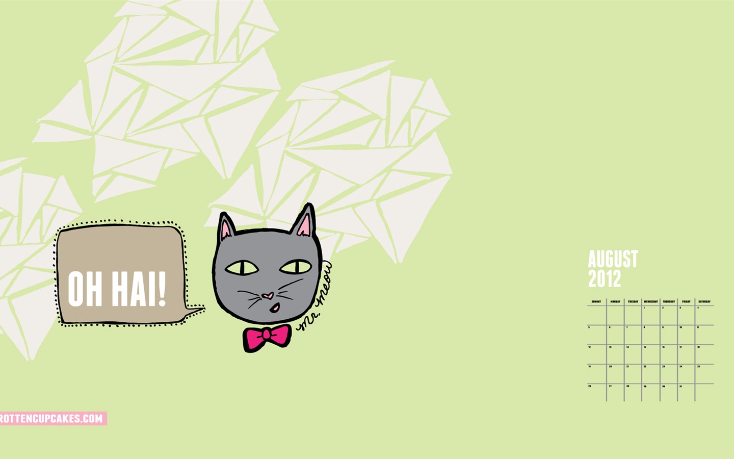 2012年8月 月曆壁紙(二) #16 - 1440x900