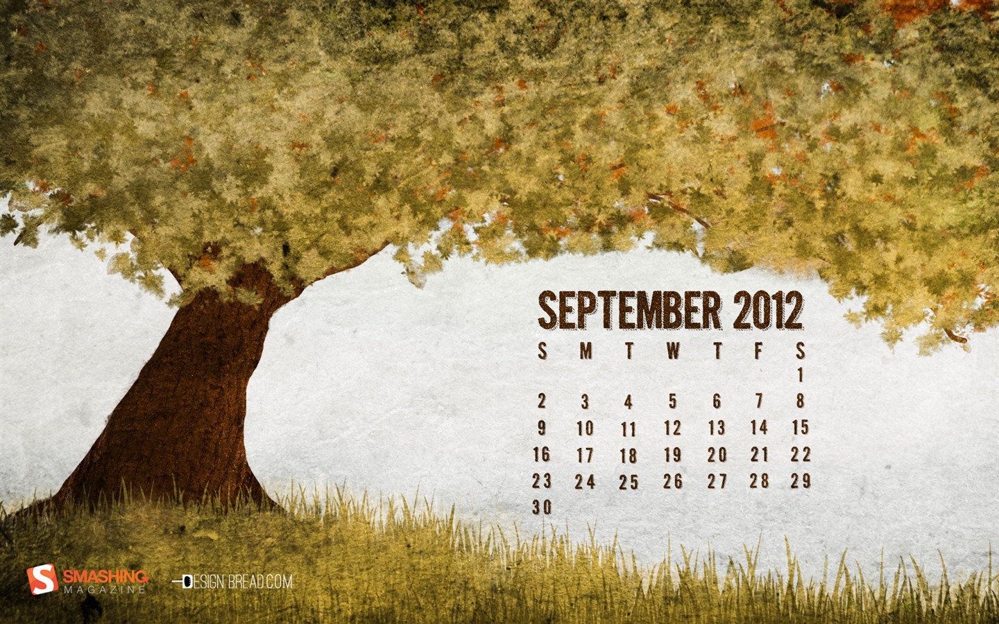 09 2012 Calendar fondo de pantalla (1) #1 - 1440x900