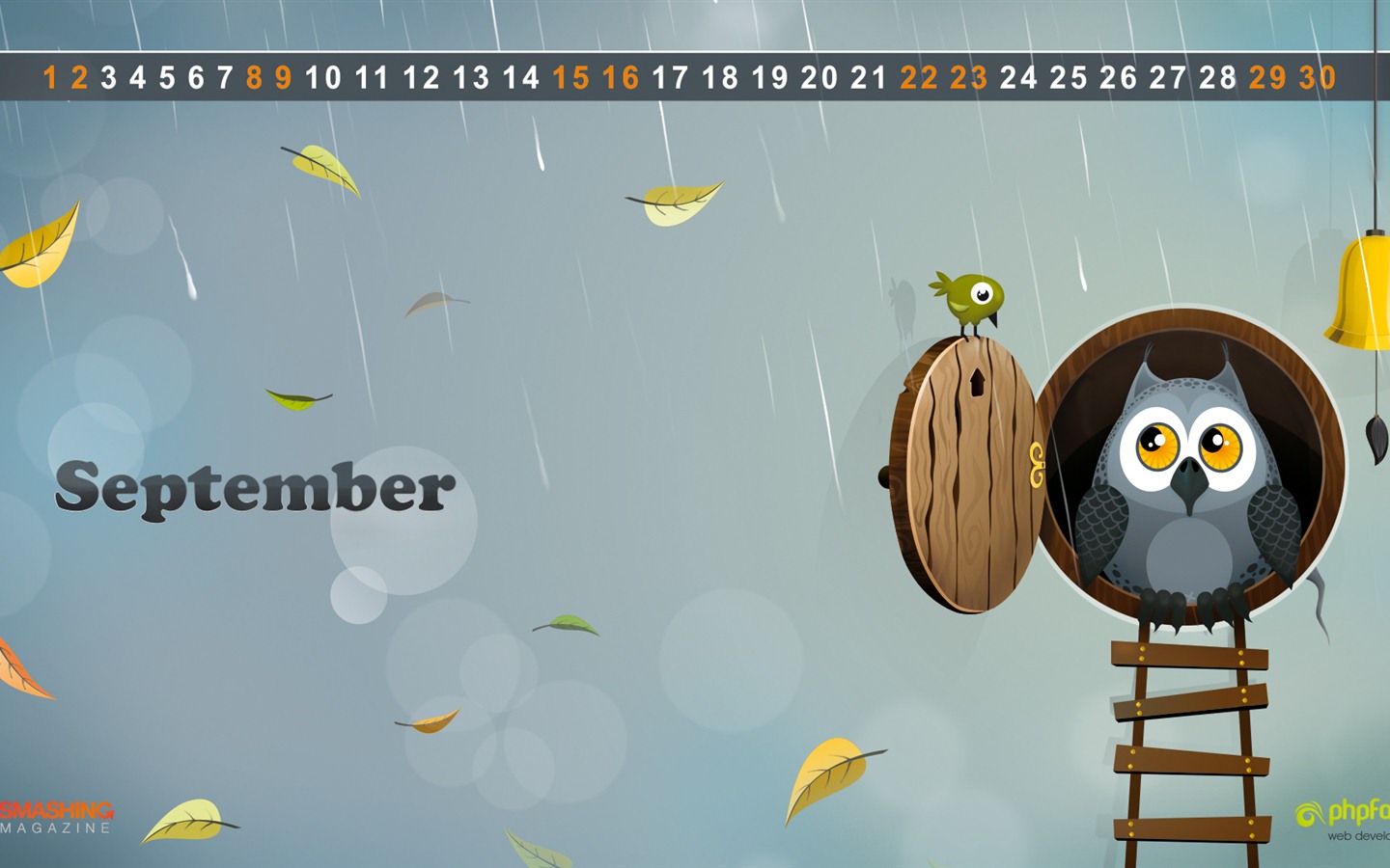 09 2012 Calendar fondo de pantalla (1) #17 - 1440x900