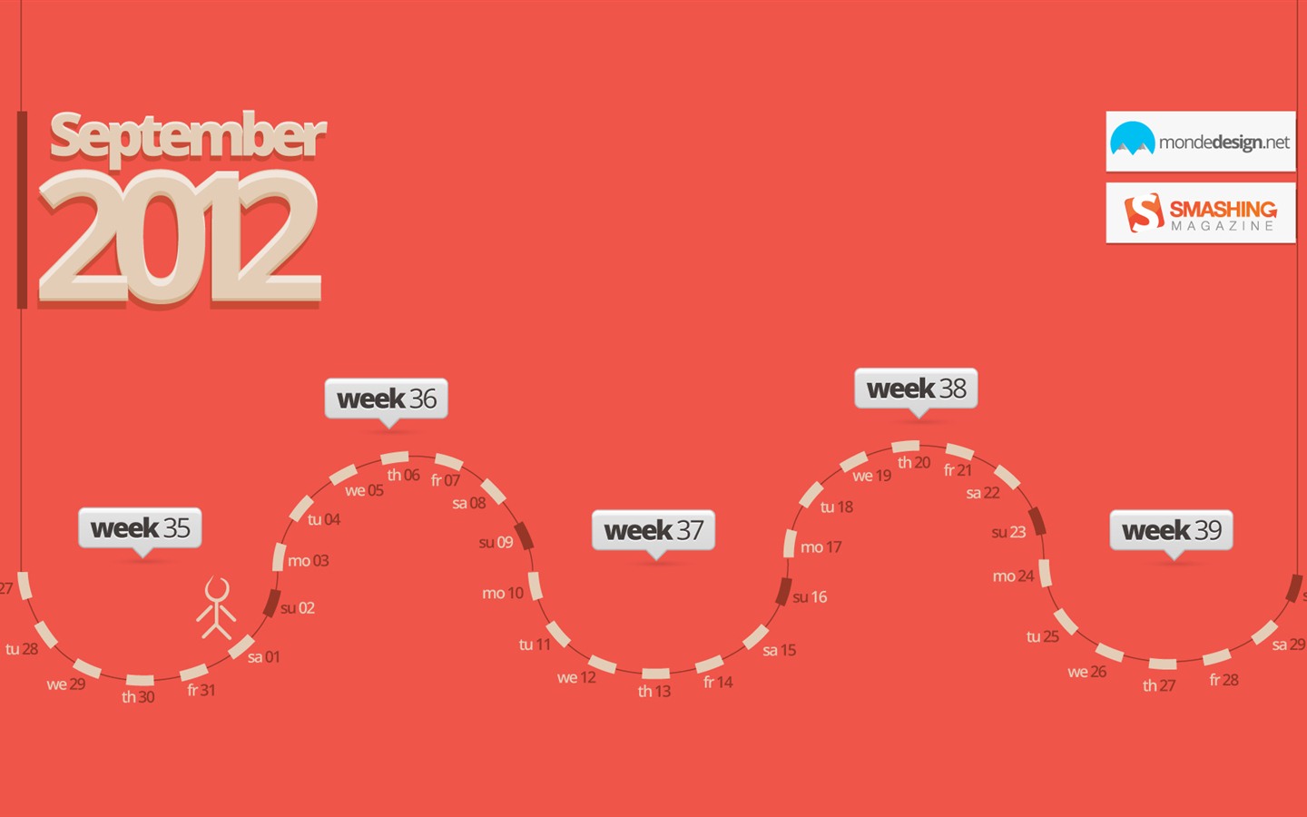 2012年9月 月曆壁紙(二) #12 - 1440x900