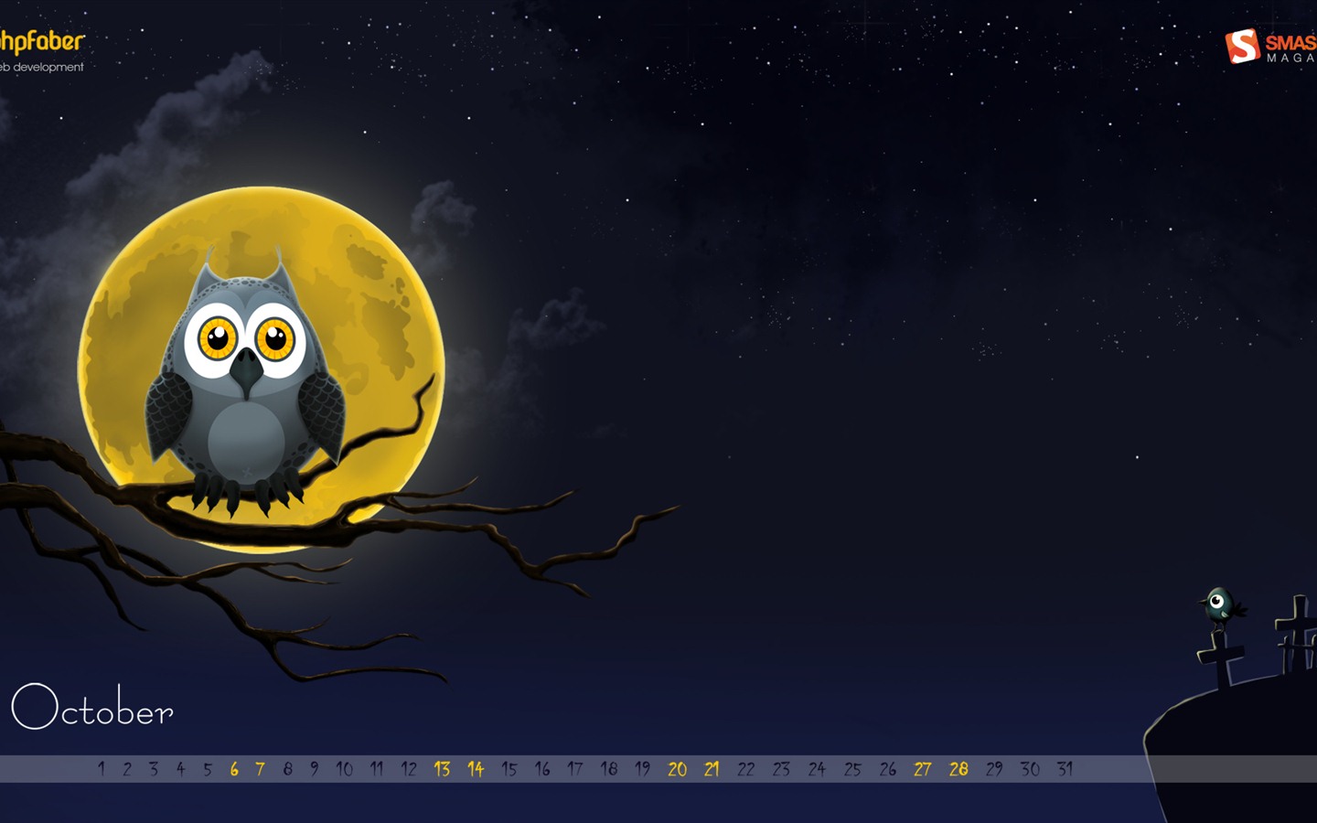2012年10月 月曆壁紙(一) #16 - 1440x900