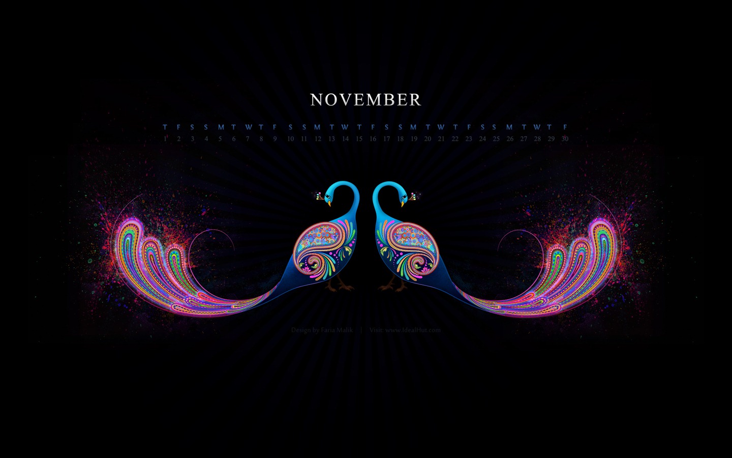 2012年11月 月曆壁紙(一) #8 - 1440x900