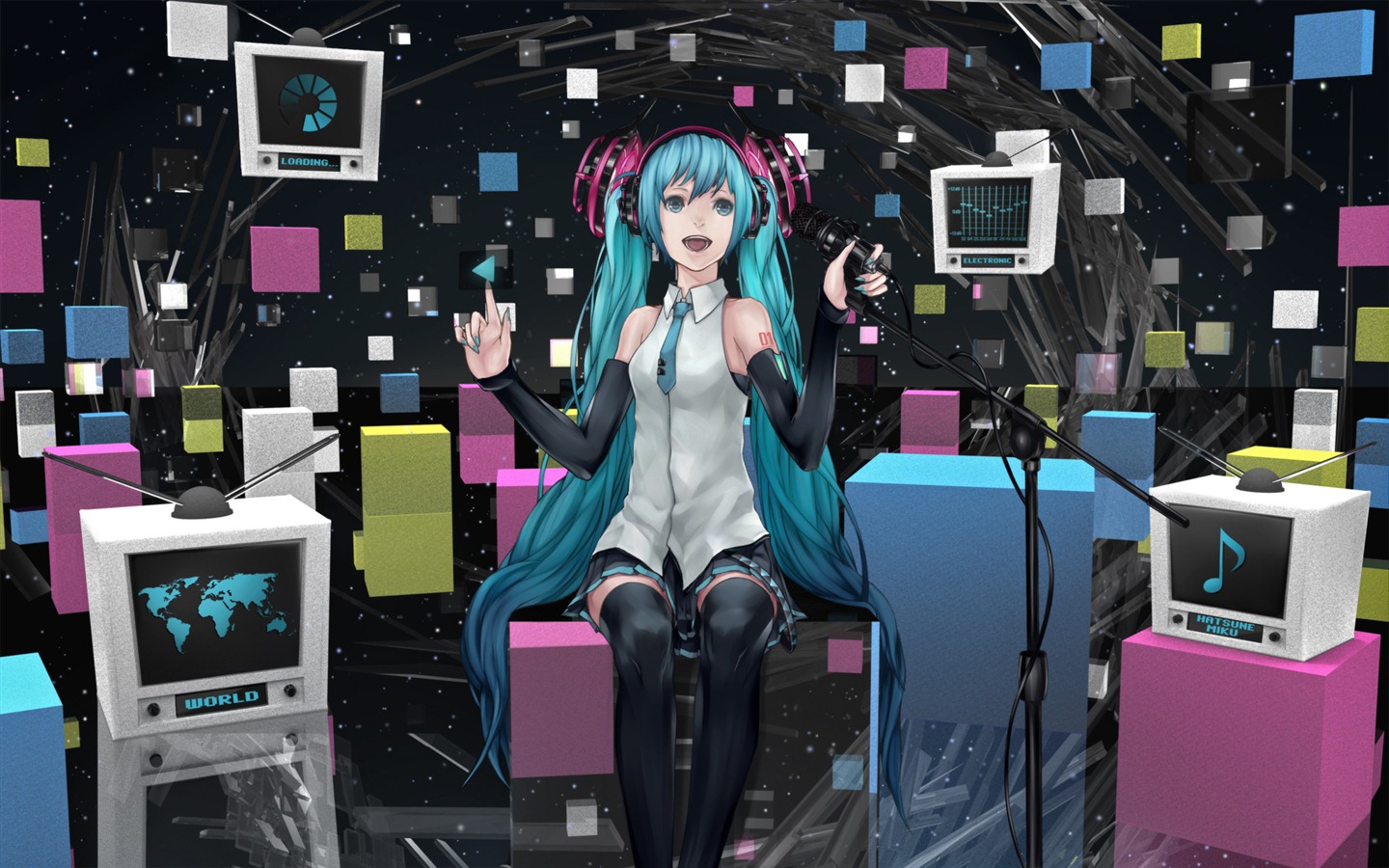 Hatsune Miku řady tapety (5) #13 - 1440x900