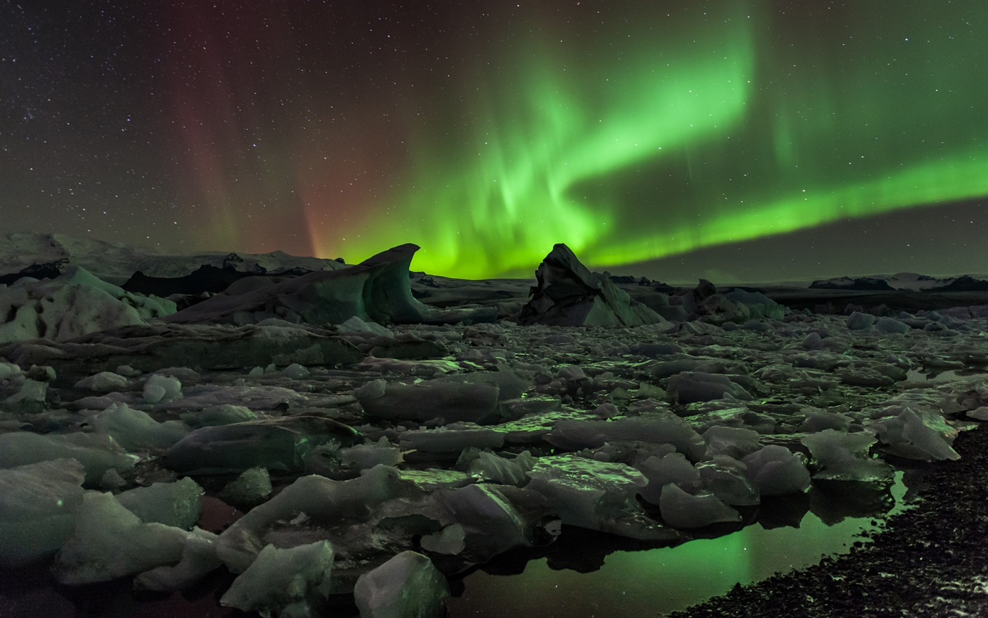 Přírodní divy Northern Lights HD Wallpaper (1) #17 - 1440x900