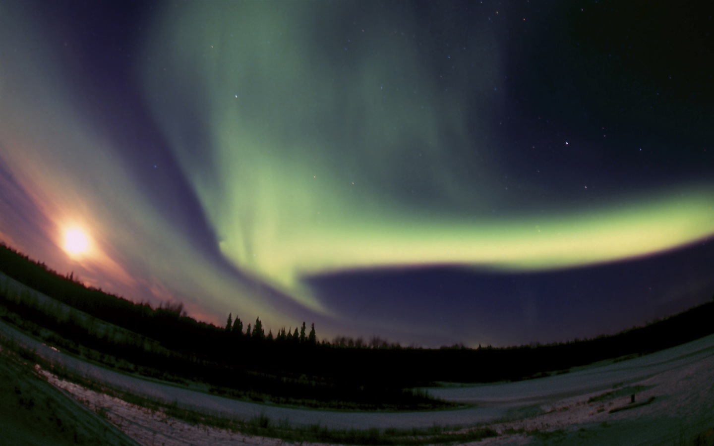 Merveilles naturelles du Nord Fond d'écran HD Lumières (2) #11 - 1440x900