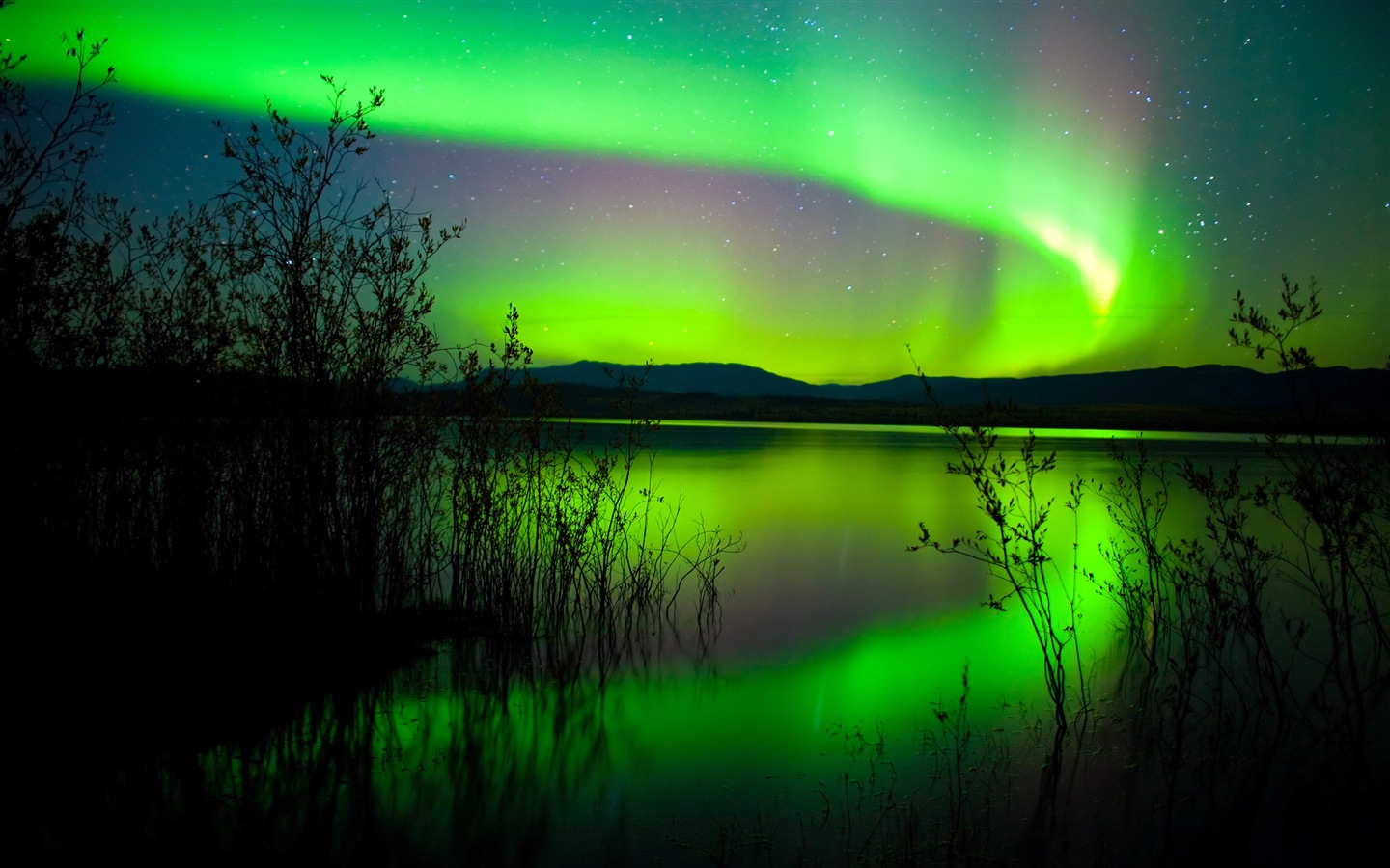 Přírodní divy Northern Lights HD Wallpaper (2) #12 - 1440x900