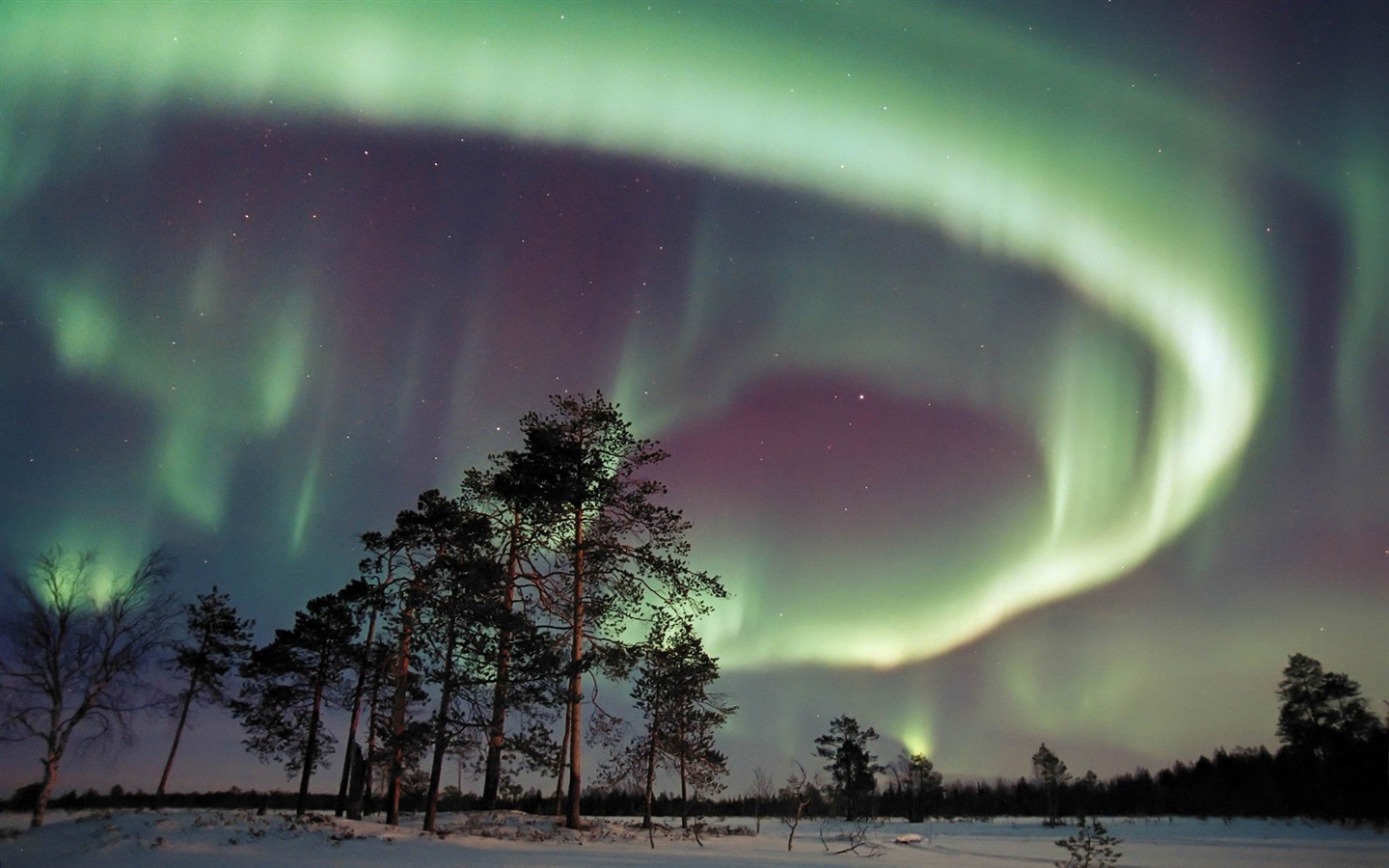 Natural wonders of the Northern Lights HD Wallpaper (2) #13 - 1440x900