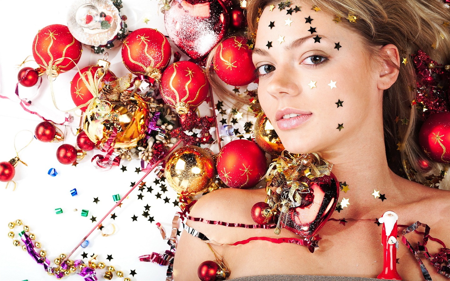 Krásné Vánoce dívka HD tapety (1) #9 - 1440x900