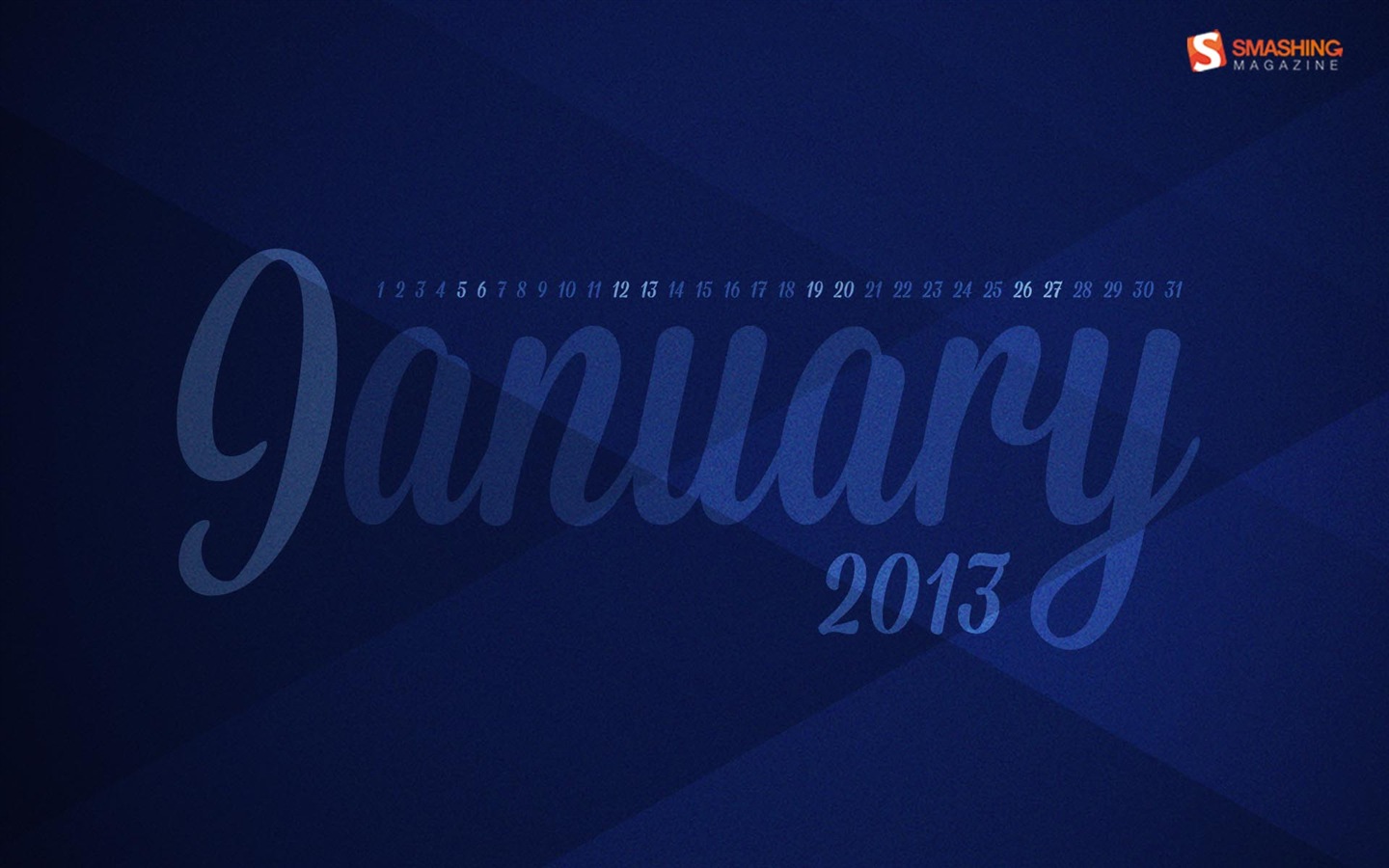 2013年1月 月曆壁紙(一) #13 - 1440x900
