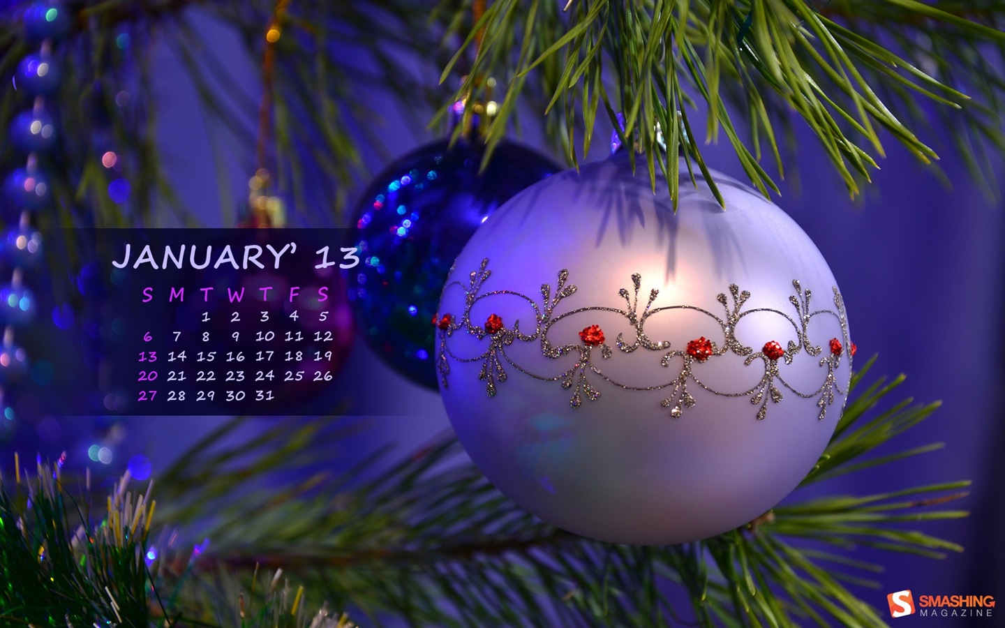 2013年1月 月曆壁紙(一) #19 - 1440x900