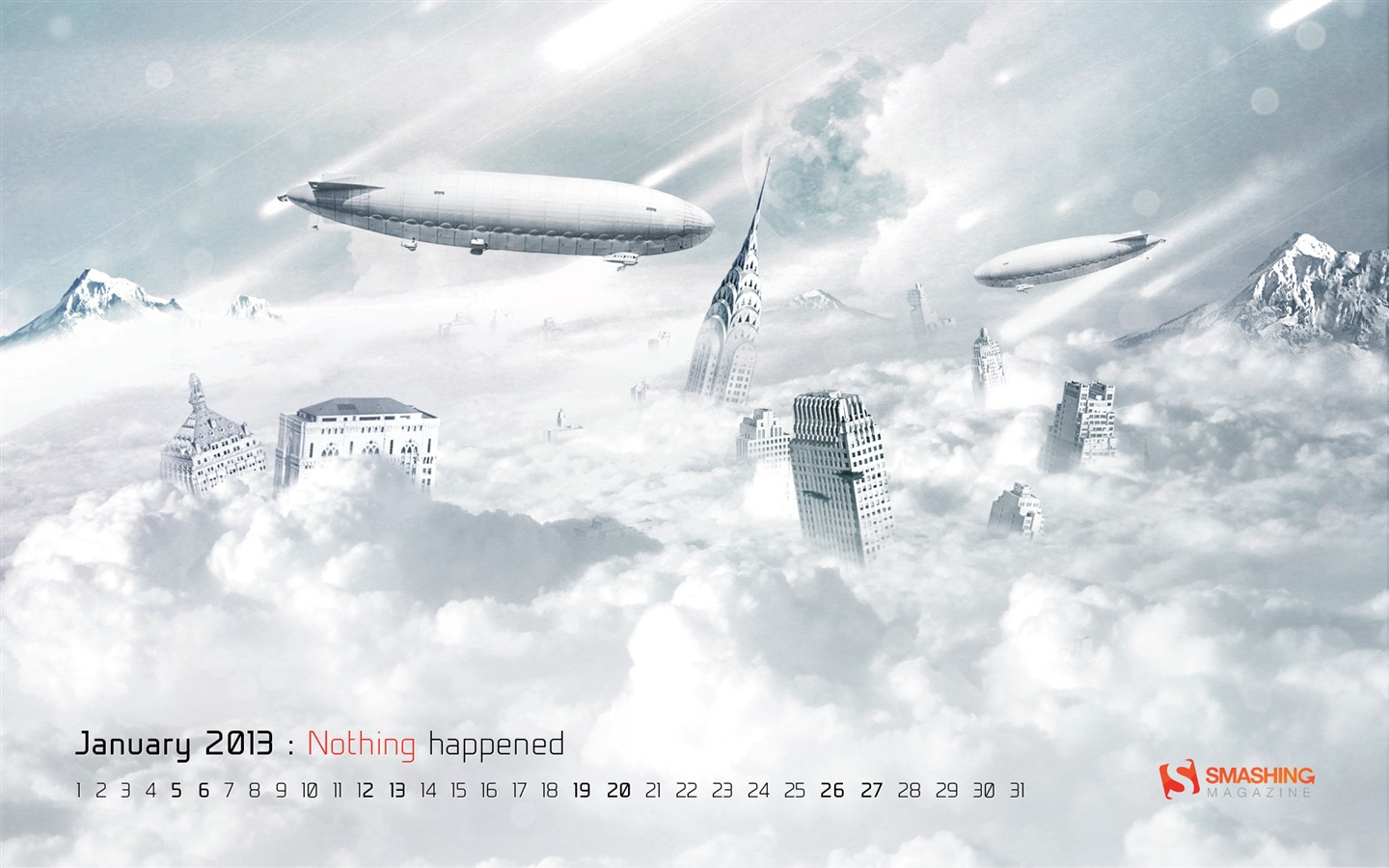 2013年1月 月曆壁紙(二) #3 - 1440x900