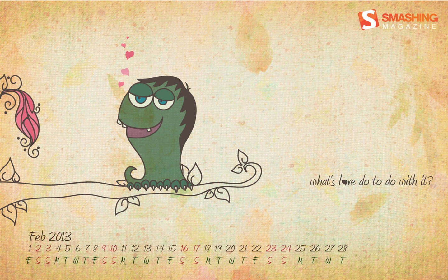 February 2013 Calendar wallpaper (1) #13 - 1440x900