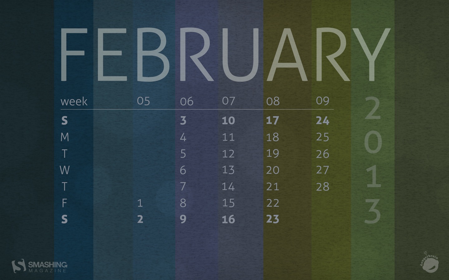 2013年2月 月曆壁紙(二) #8 - 1440x900