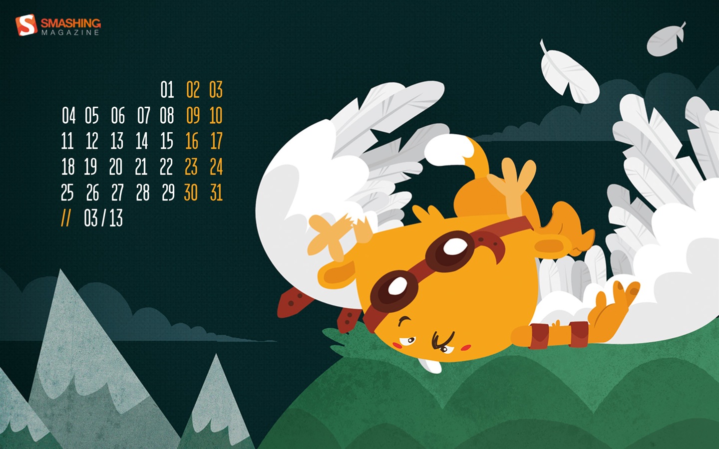 2013年3月 月曆壁紙(二) #7 - 1440x900
