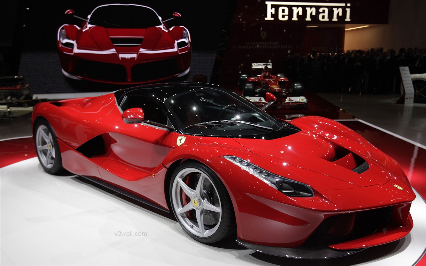 2013 Ferrari LaFerrari 法拉利LaFerrari红色超级跑车高清壁纸2 - 1440x900