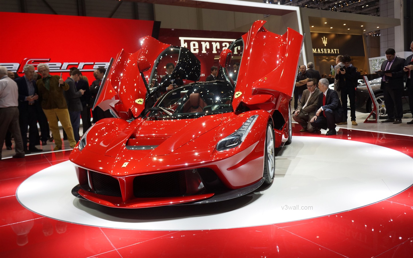 2013 Ferrari LaFerrari 法拉利LaFerrari红色超级跑车高清壁纸10 - 1440x900