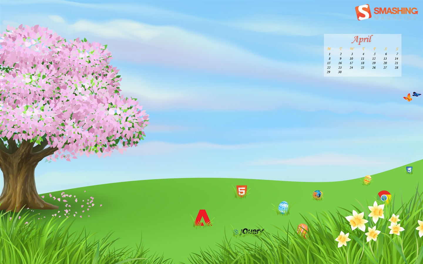 2013年4月 月曆壁紙(一) #21 - 1440x900