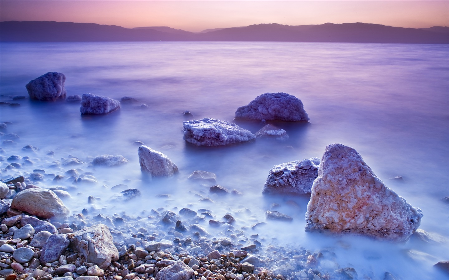 Dead Sea 死海美景 高清壁纸1 - 1440x900