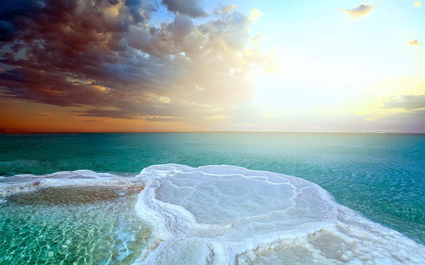 Dead Sea beautiful scenery HD wallpapers #20 - 1440x900