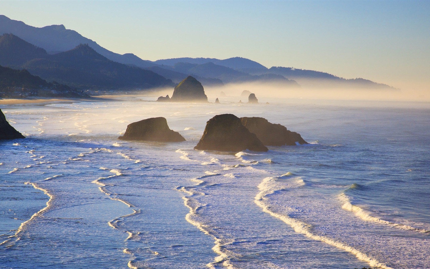 Blue sea coast landscape écran HD #4 - 1440x900