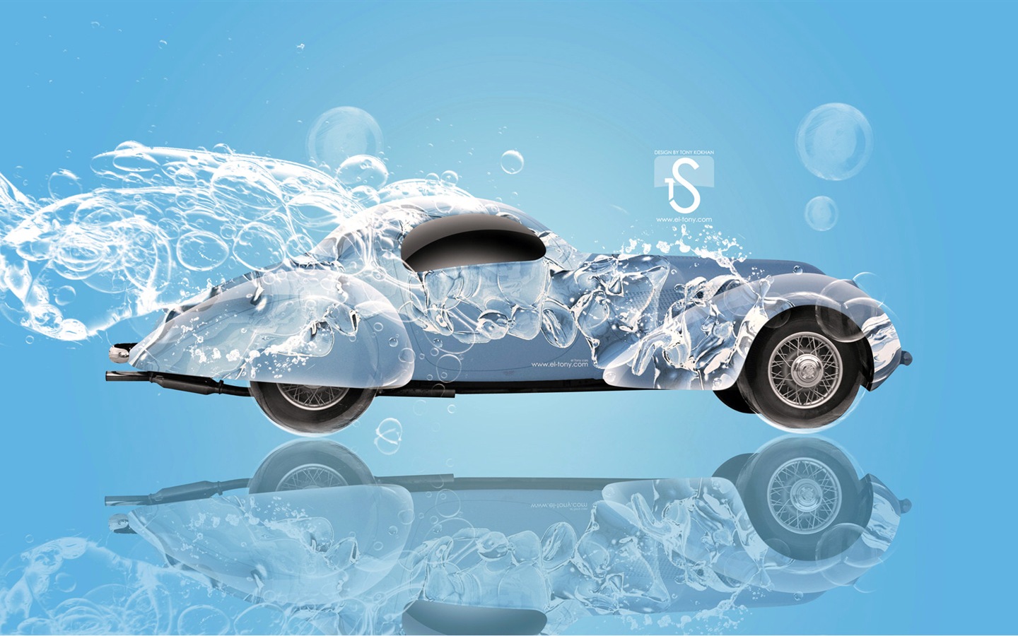 水花飛濺，汽車創意設計精美壁紙 #24 - 1440x900