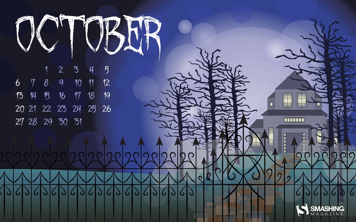 2013年10月カレンダー壁紙（2） #1 - 1440x900