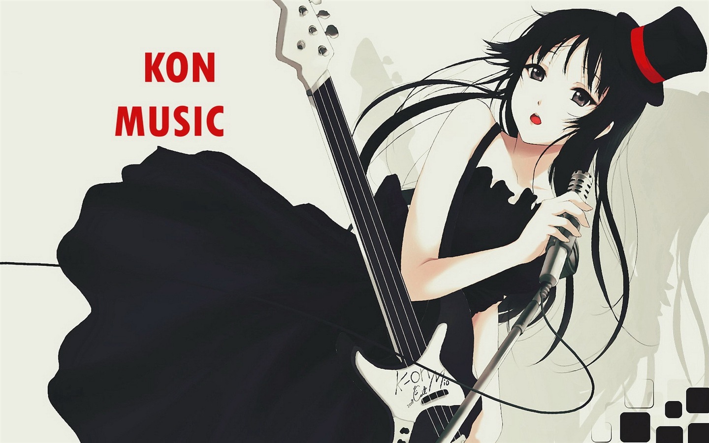 Hudební kytara Anime girl HD tapety na plochu #2 - 1440x900