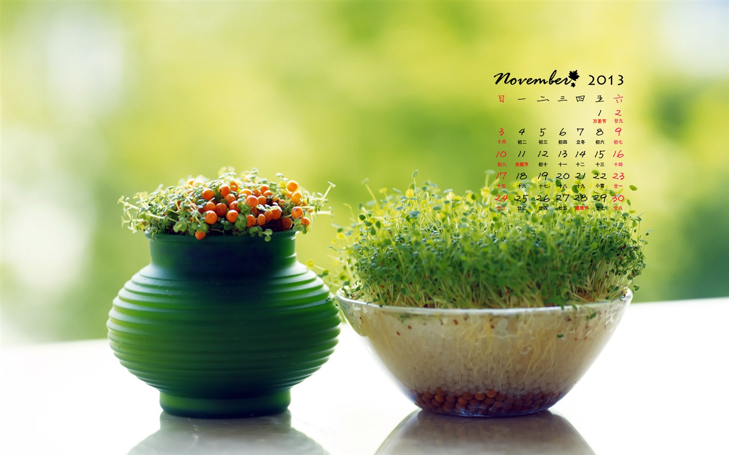 November 2013 Calendar wallpaper (1) #8 - 1440x900