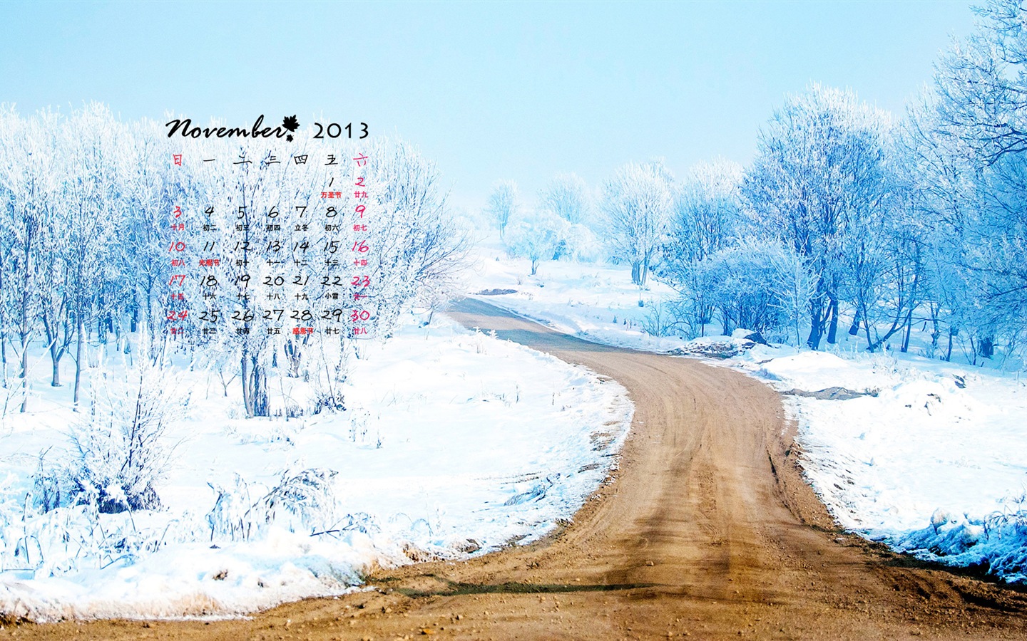 November 2013 Calendar wallpaper (1) #15 - 1440x900