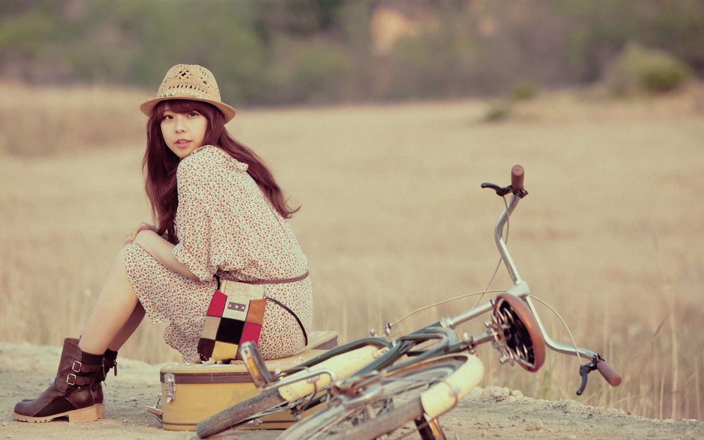 JUNIEL Korea krásné HD tapety na plochu dívky #10 - 1440x900