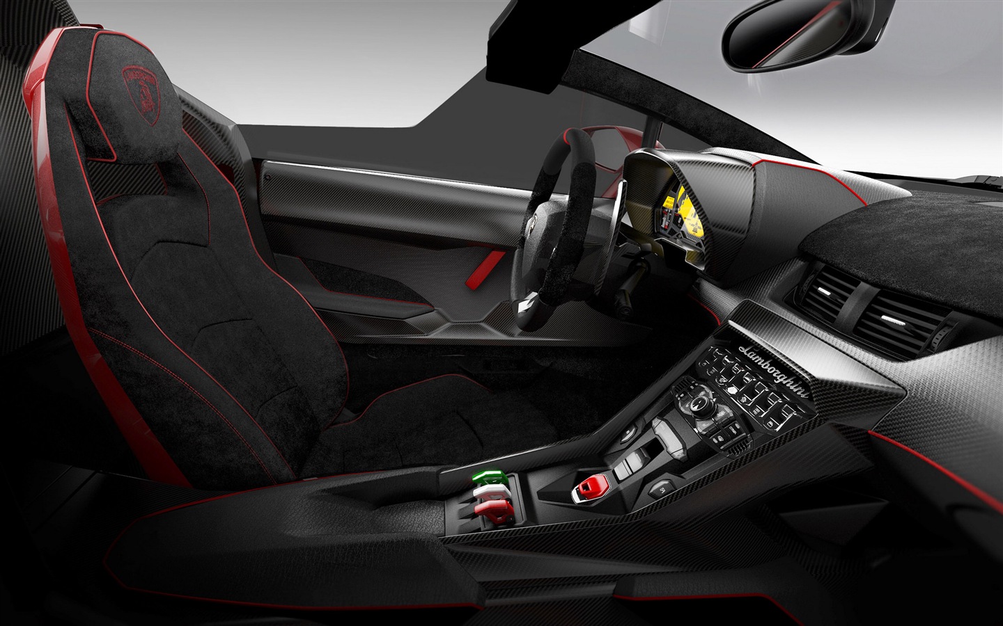 2014 Lamborghini Veneno Roadster rouge supercar écran HD #7 - 1440x900