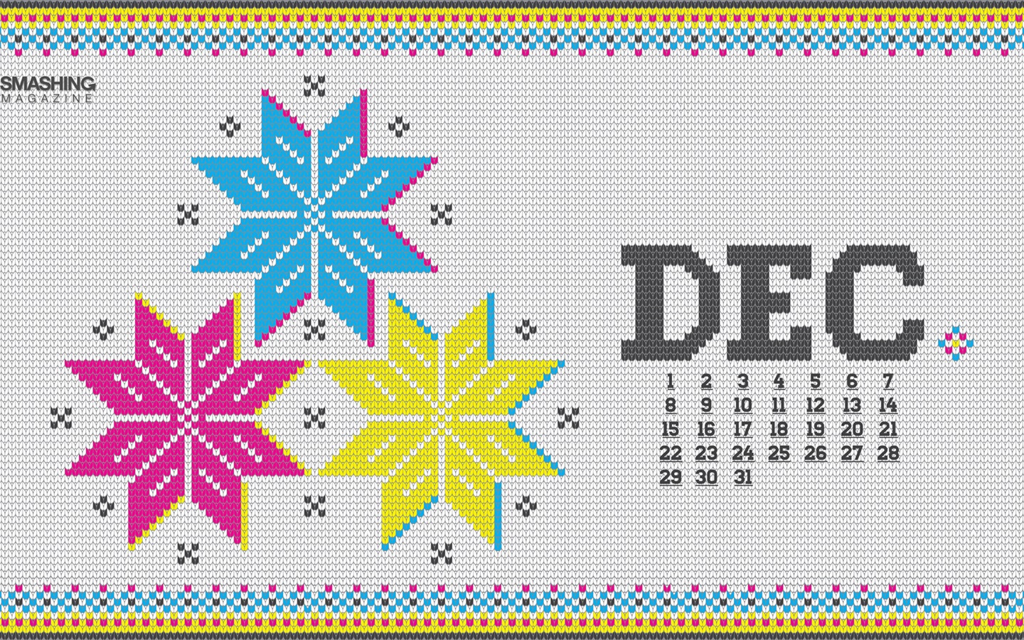 2013年12月 月曆壁紙(一) #3 - 1440x900