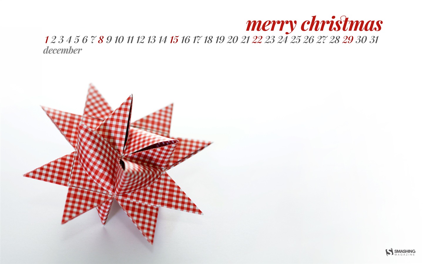 2013年12月 月曆壁紙(一) #6 - 1440x900