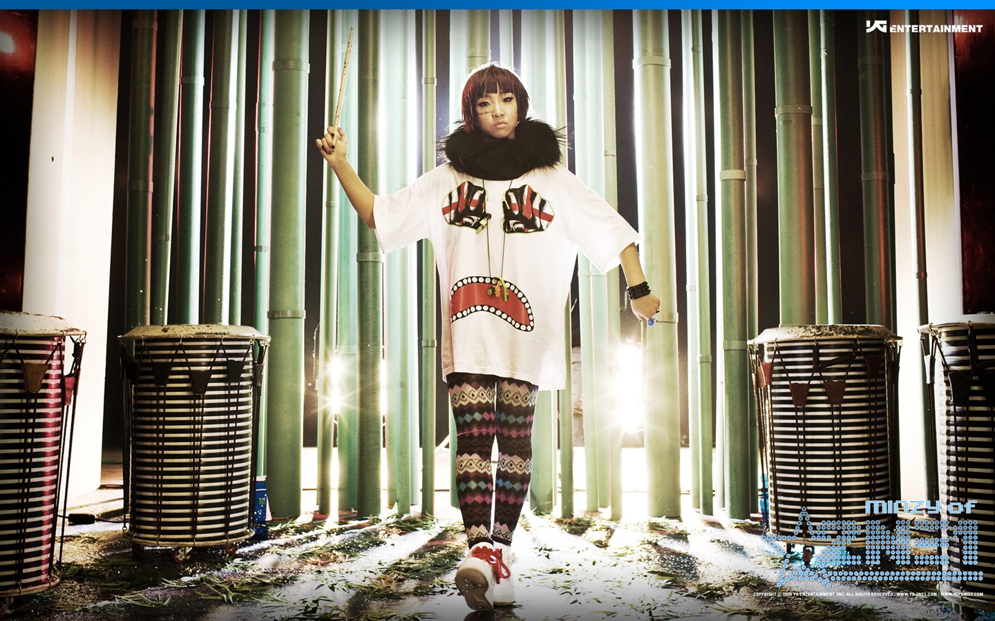 Korean music girls skupina 2NE1 HD tapety na plochu #15 - 1440x900