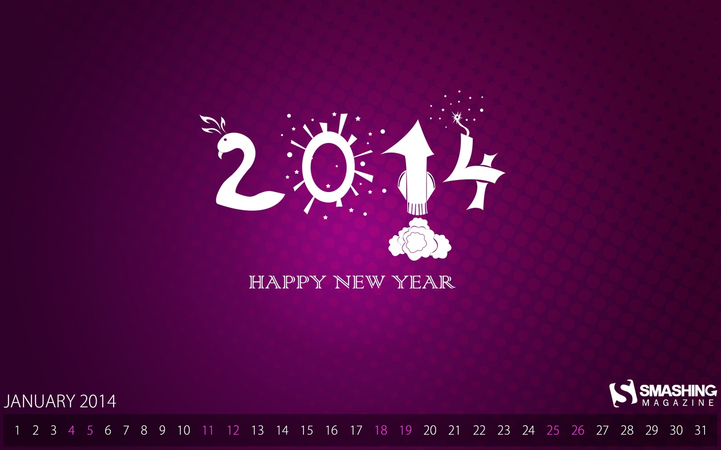2014年1月 月曆壁紙(二) #1 - 1440x900