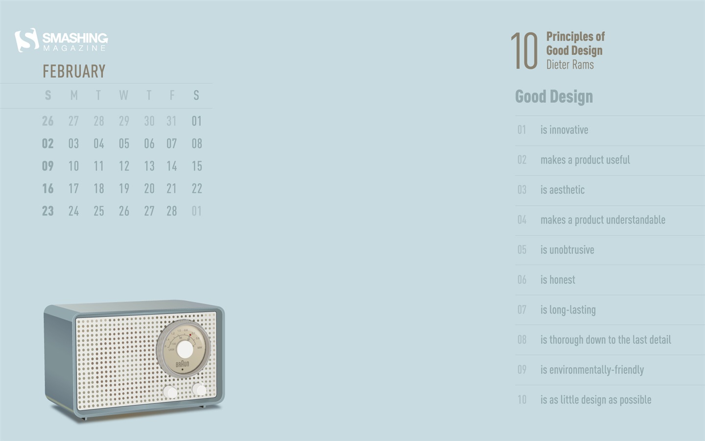 2014年2月 月曆壁紙(二) #10 - 1440x900