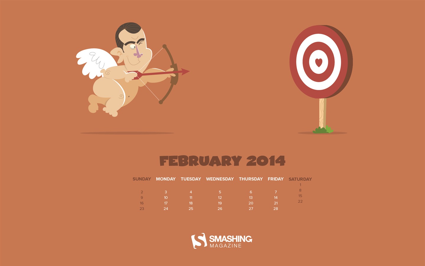February 2014 Calendar wallpaper (2) #17 - 1440x900