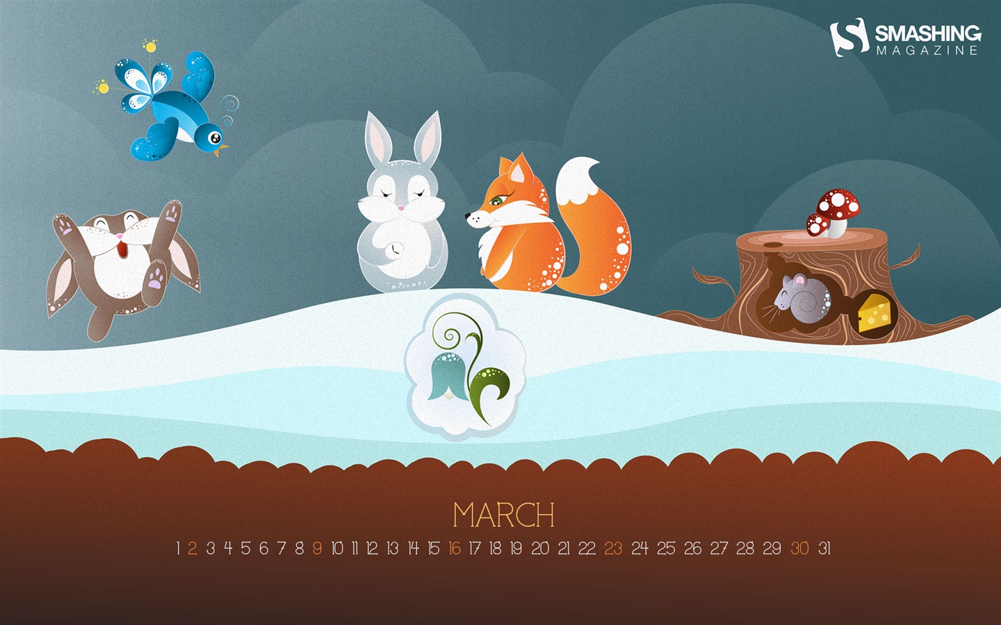 March 2014 calendar wallpaper (2) #12 - 1440x900