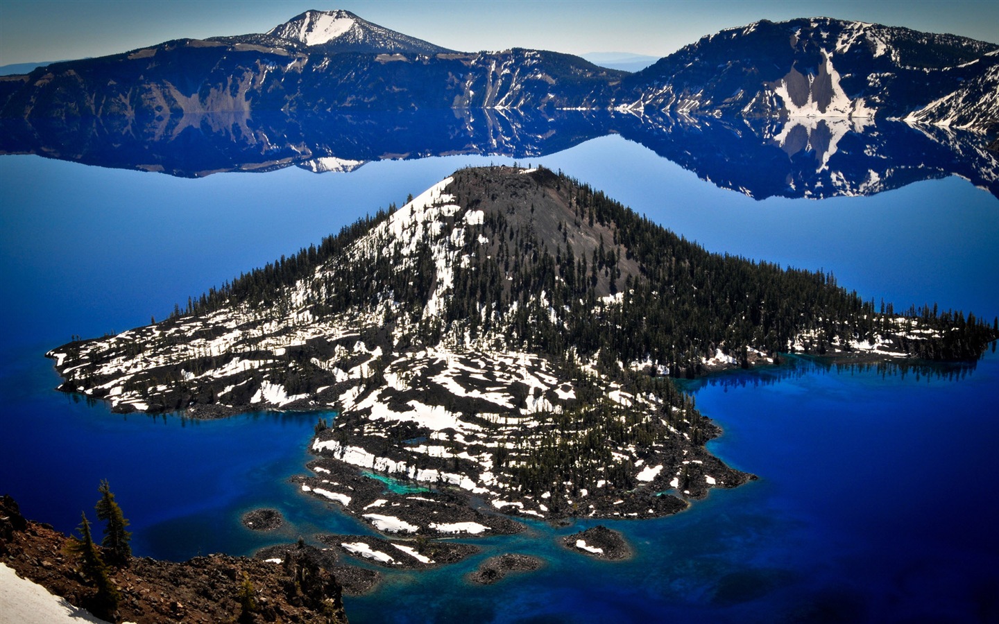 Volcanique paysage de lac fonds d'écran HD #8 - 1440x900