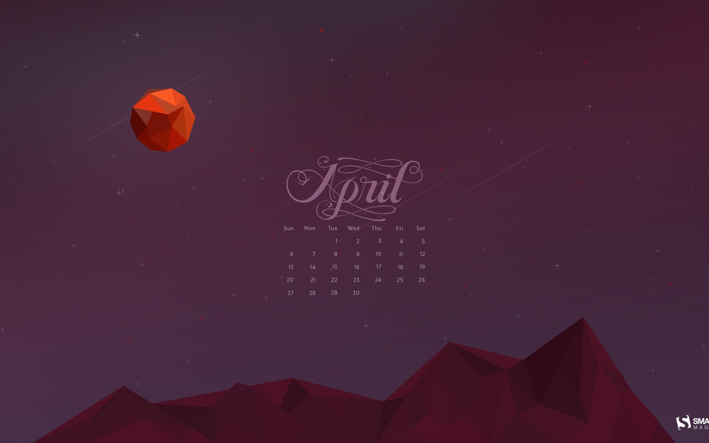 2014年4月 月曆壁紙(一) #19 - 1440x900