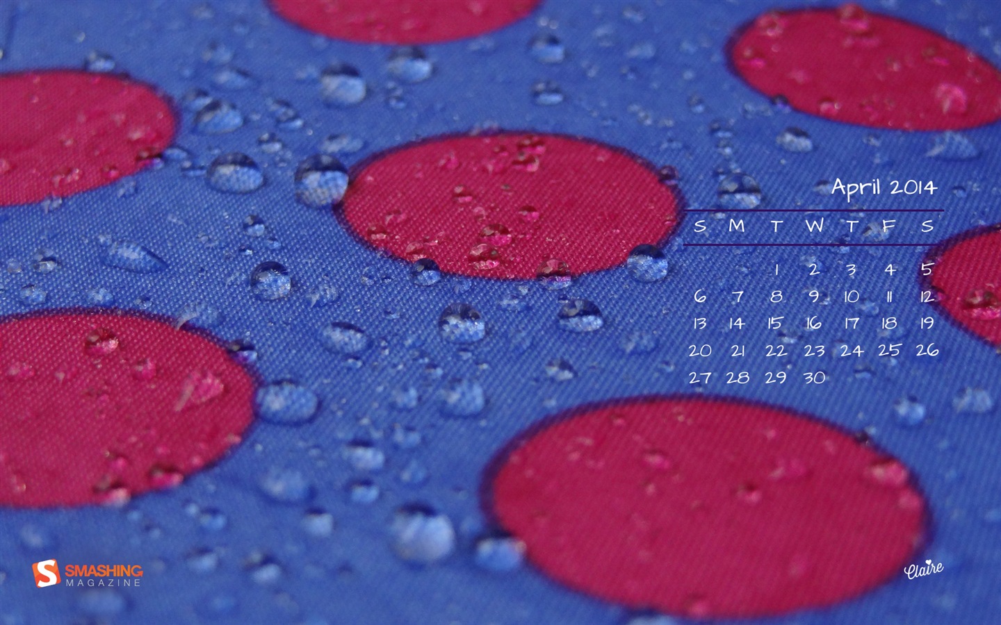 Avril 2014 calendriers fond d'écran (1) #20 - 1440x900