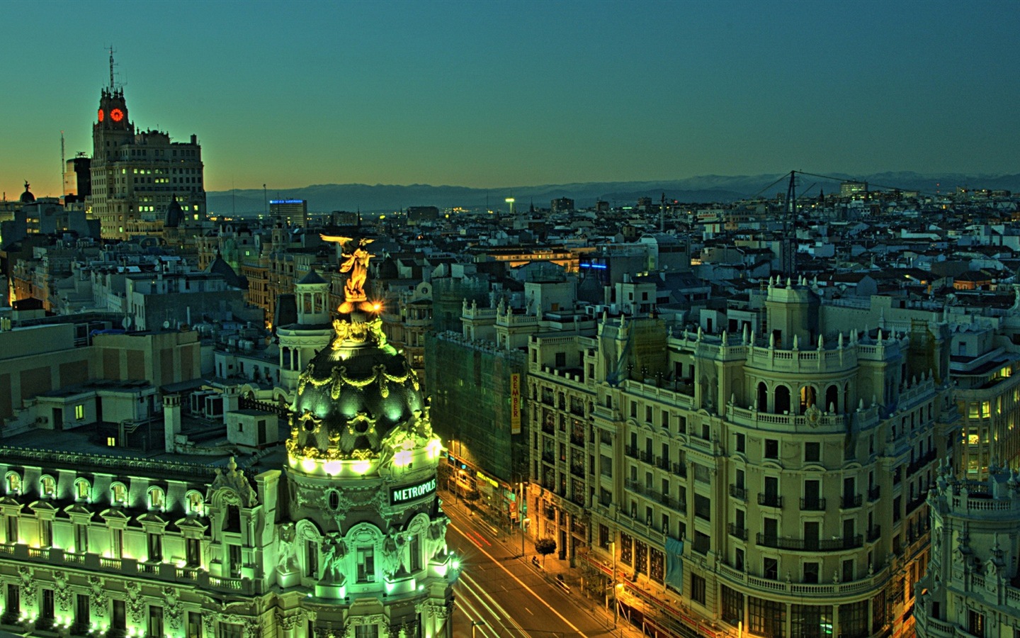 마드리드의 스페인의 수도, 도시 풍경의 HD 배경 화면 #13 - 1440x900