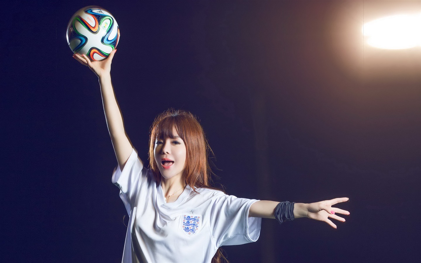 32 World Cup dresy, fotbalové dítě krásné dívky HD Tapety na plochu #17 - 1440x900