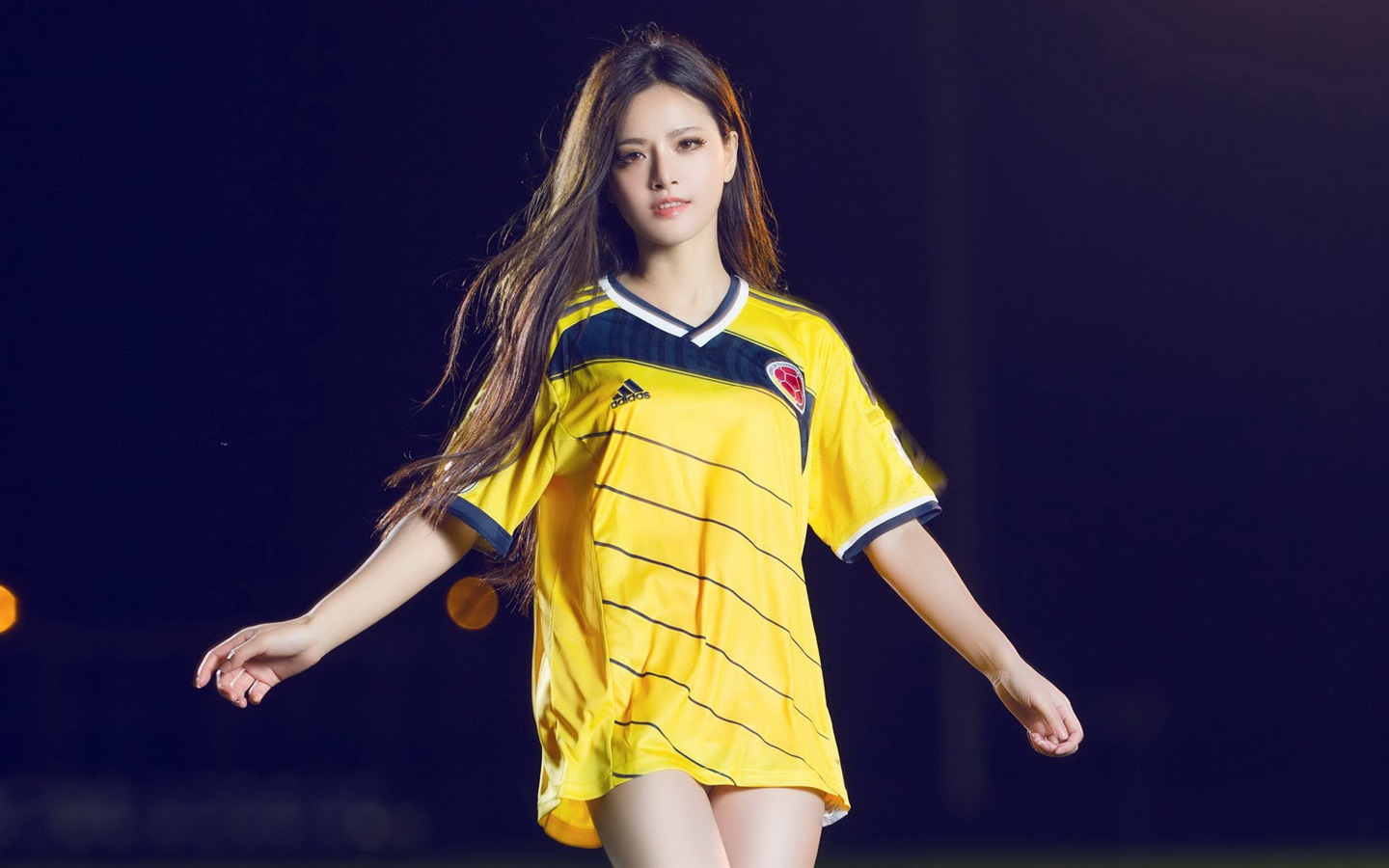 32 camisetas de la Copa del Mundo de fútbol, bebé wallpapers hermosas chicas HD #29 - 1440x900
